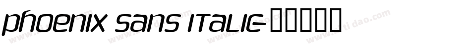 Phoenix Sans Italic字体转换